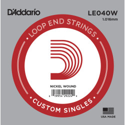 D'Addario LE040W Nickel Wound Loop End Single String, .040 LE040W D'Addario $2.53