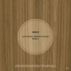 D'Addario NB020 Nickel Bronze Wound Acoustic Guitar Single String, .020