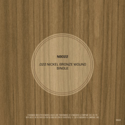 D'Addario NB022 Nickel Bronze Wound Acoustic Guitar Single String, .022