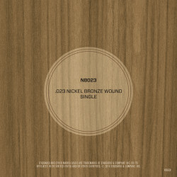 D'Addario NB023 Nickel Bronze Wound Acoustic Guitar Single String, .023