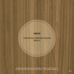 D'Addario NB029 Nickel Bronze Wound Acoustic Guitar Single String, .029 NB029 D'Addario $3.86