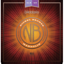 D'Addario NBM11540 Nickel Bronze Mandolin Strings, Light, 11.5-40