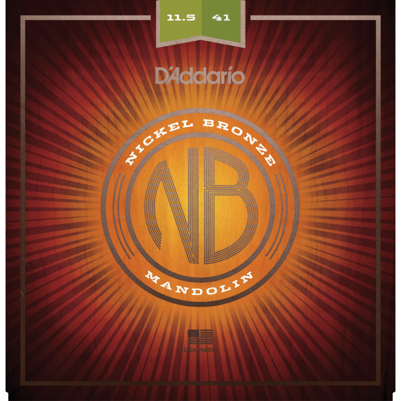 D'Addario NBM11541 Nickel Bronze Mandolin Strings, Light, 11.5-41
