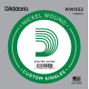 D'Addario NW052 Nickel Wound Electric Guitar Single String, .052