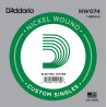 D'Addario NW074 Nickel Wound Electric Guitar Single String, .074