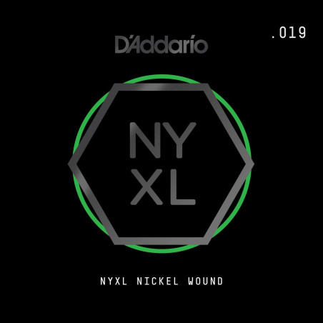 D'Addario NYXL Nickel Wound Electric Guitar Single String, .019 NYNW019 D'Addario $3.97