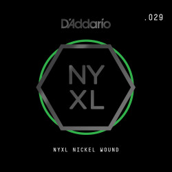 D'Addario NYXL Nickel Wound Electric Guitar Single String, .029 NYNW029 D'Addario $4.18