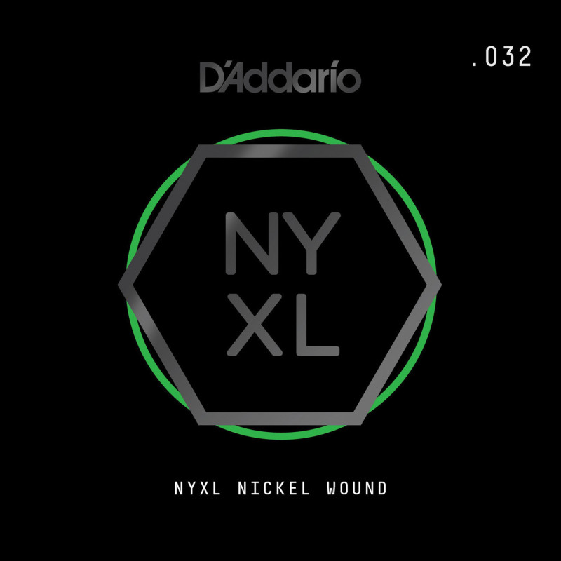 D'Addario NYXL Nickel Wound Electric Guitar Single String, .032 NYNW032 D'Addario $4.18