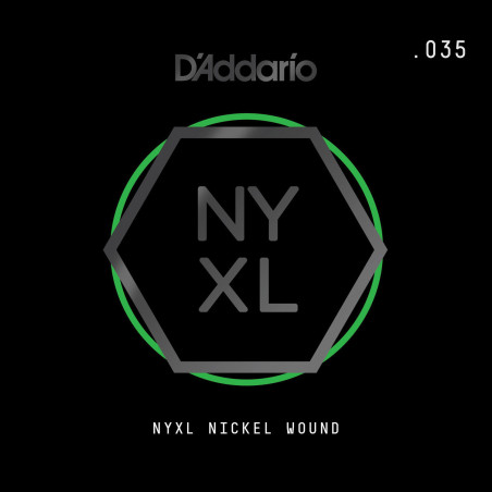 D'Addario NYXL Nickel Wound Electric Guitar Single String, .035 NYNW035 D'Addario $4.18