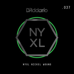 D'Addario NYXL Nickel Wound Electric Guitar Single String, .037 NYNW037 D'Addario $4.77