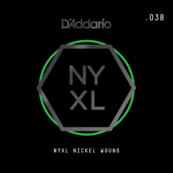 D'Addario NYXL Nickel Wound Electric Guitar Single String, .038 NYNW038 D'Addario $4.77