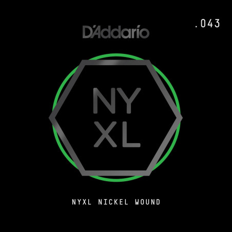 D'Addario NYXL Nickel Wound Electric Guitar Single String, .043 NYNW043 D'Addario $4.77