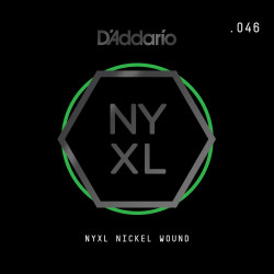 D'Addario NYXL Nickel Wound Electric Guitar Single String, .046 NYNW046 D'Addario $4.77