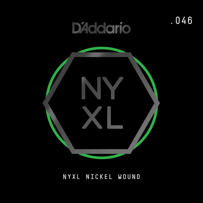 D'Addario NYXL Nickel Wound Electric Guitar Single String, .046 NYNW046 D'Addario $4.77