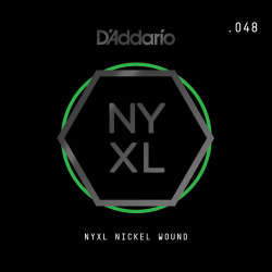 D'Addario NYXL Nickel Wound Electric Guitar Single String, .048 NYNW048 D'Addario $4.77