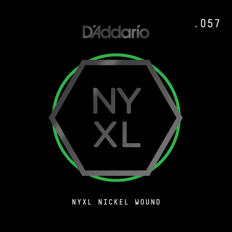 D'Addario NYXL Nickel Wound Electric Guitar Single String, .057 NYNW057 D'Addario $5.72
