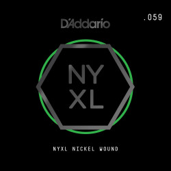 D'Addario NYXL Nickel Wound Electric Guitar Single String, .059