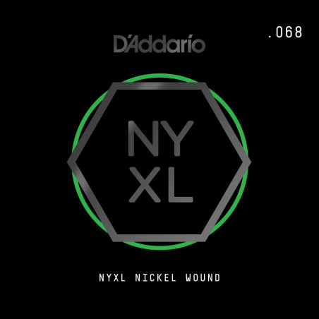 D'Addario NYXL Nickel Wound Electric Guitar Single String, .068 NYNW068 D'Addario $7.51
