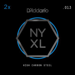 D'Addario NYXL 2-Pack Plain Steel Guitar Strings, .013