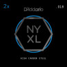 D'Addario NYXL 2-Pack Plain Steel Guitar Strings, .018