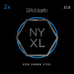 D'Addario NYXL 2-Pack Plain Steel Guitar Strings, .019