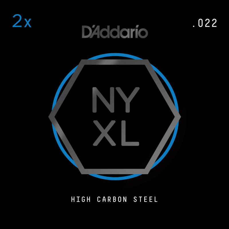D'Addario NYXL 2-Pack Plain Steel Guitar Strings, .022