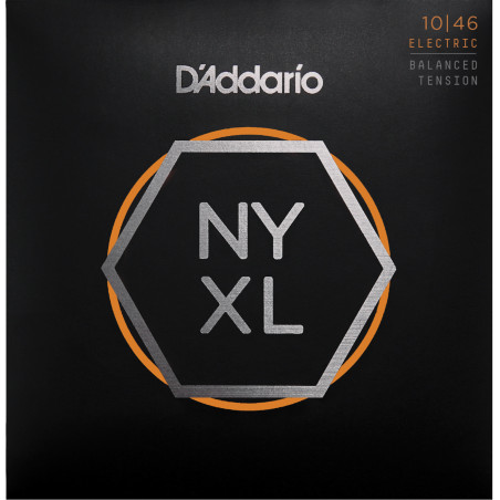 D'Addario NYXL1046BT Nickel Wound Electric Guitar Strings, Balanced Tension, 10-46