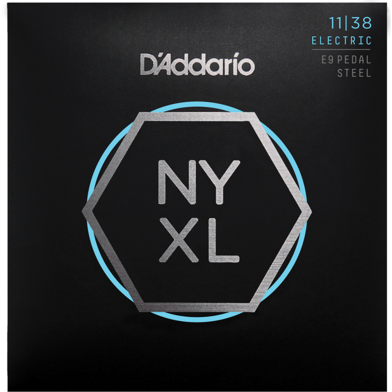 D'Addario NYXL1138PS Nickel Wound Pedal Steel Guitar Strings, Regular Light, 11-38
