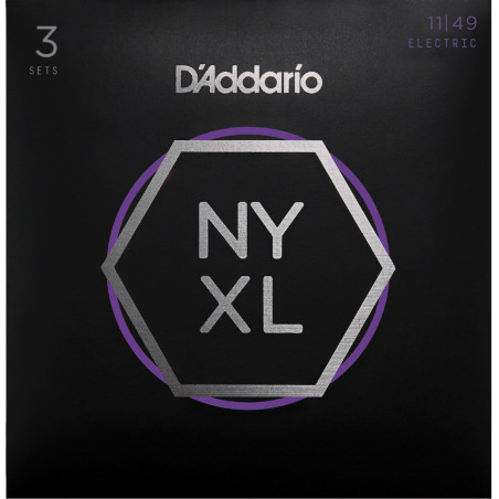 D'Addario NYXL1149-3P Nickel Wound Electric Guitar Strings, Medium, 11-49, 3 Sets NYXL1149-3P D'Addario $37.15