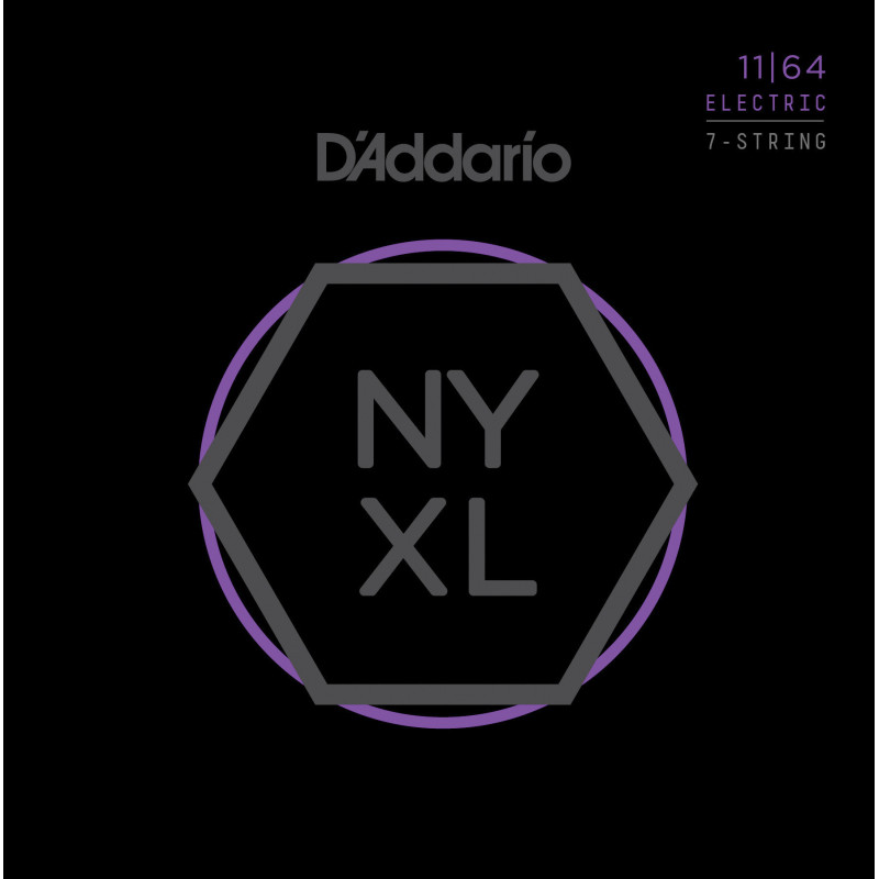 D'Addario NYXL1164 Nickel Wound 7-String Electric Guitar Strings, Medium, 11-64 NYXL1164 D'Addario $19.90