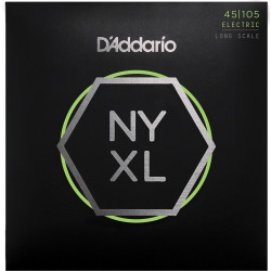 D'Addario NYXL45105 Nickel Wound Bass Guitar Strings, Light Top / Med Bottom, 45-105, Long Scale NYXL45105 D'Addario $42.99