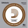D'Addario PB024 Phosphor Bronze Wound Acoustic Guitar Single String, .024 PB024 D'Addario $2.21