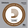 D'Addario PB030 Phosphor Bronze Wound Acoustic Guitar Single String, .030 PB030 D'Addario $2.81