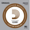 D'Addario PB053 Phosphor Bronze Wound Acoustic Guitar Single String, .053