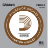 D'Addario PB054 Phosphor Bronze Wound Acoustic Guitar Single String, .054