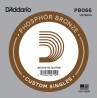 D'Addario PB066 Phosphor Bronze Wound Acoustic Guitar Single String, .066