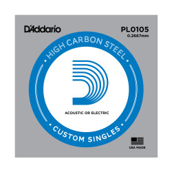 D'Addario PL0105 Plain Steel Guitar Single String, .0105 PL0105 D'Addario $1.40