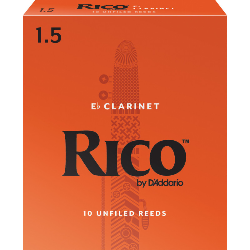 Rico by D'Addario Eb Clarinet Reeds, Strength 1.5, 10-pack RBA1015 D'Addario Woodwinds $22.58