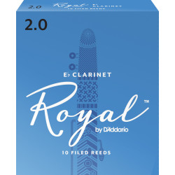 Rico Royal Eb Clarinet Reeds, Strength 2.0, 10-pack RBB1020 D'Addario Woodwinds $26.53