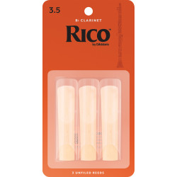 Rico Bb Clarinet Reeds, Strength 3.5, 3-pack RCA0335 D'Addario Woodwinds $5.78