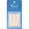 Rico Royal Bb Clarinet Reeds, Strength 2.5, 3-pack RCB0325 D'Addario Woodwinds $7.36