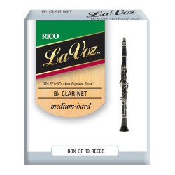 La Voz Bb Clarinet Reeds, Strength Medium-Hard, 10-pack RCC10MH D'Addario Woodwinds $21.40