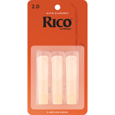 Rico Alto Clarinet Reeds, Strength 2.0, 3-pack RDA0320 D'Addario Woodwinds $8.78