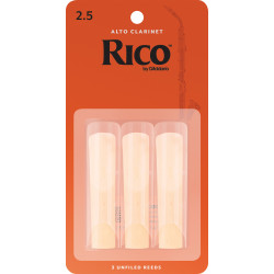 Rico Alto Clarinet Reeds, Strength 2.5, 3-pack RDA0325 D'Addario Woodwinds $8.78