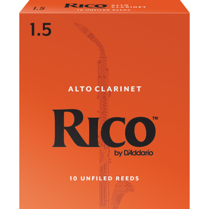 Rico by D'Addario Alto Clarinet Reeds, Strength 1.5, 10-pack RDA1015 D'Addario Woodwinds $28.39