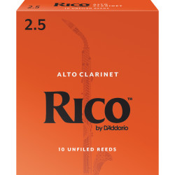 Rico by D'Addario Alto Clarinet Reeds, Strength 2.5, 10-pack RDA1025 D'Addario Woodwinds $28.39