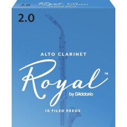 Rico Royal Eb Clarinet Reeds, Strength 2.0, 10-pack RDB1020 D'Addario Woodwinds $32.28