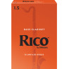 Rico Bass Clarinet Reeds, Strength 1.5, 10-pack REA1015 D'Addario Woodwinds $36.25