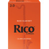 Rico Bass Clarinet Reeds, Strength 2.0, 10-pack REA1020 D'Addario Woodwinds $36.25