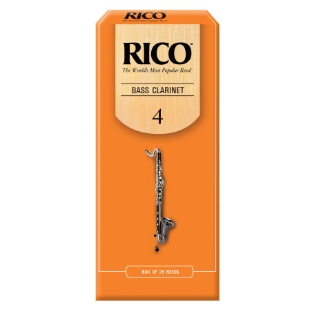 Rico Bass Clarinet Reeds, Strength 4.0, 25-pack REA2540 D'Addario Woodwinds $73.35